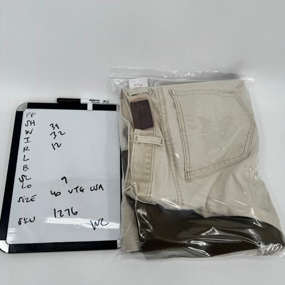 Vintage LL Bean Pants Mens 40 (39x32 ACTUAL) Utility Natural Fit 2 Tone USA - Picture 12 of 12